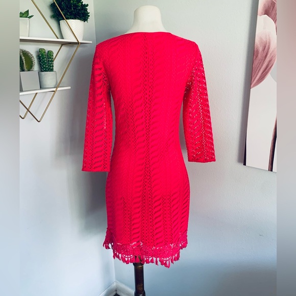 Lilly Pulitzer • Seminole Mini Dress • Crochet Zebra Lace • SZ XS • Retail $178 - Picture 11 of 14